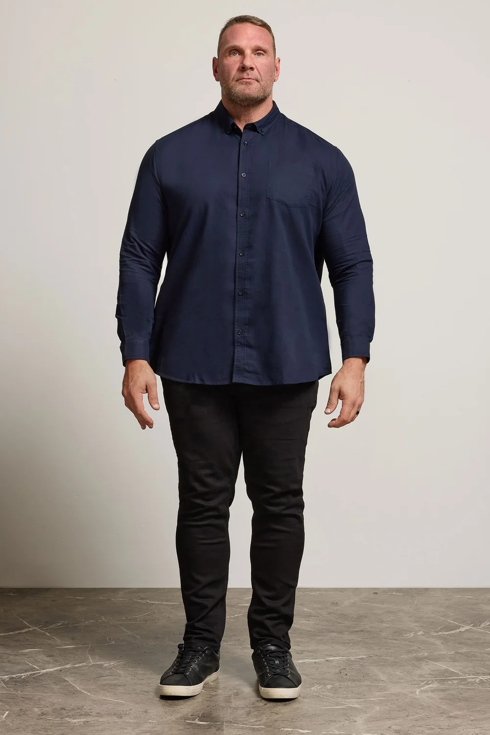 BadRhino Navy Blue Long Sleeve Oxford Shirt - 2XL Image 3