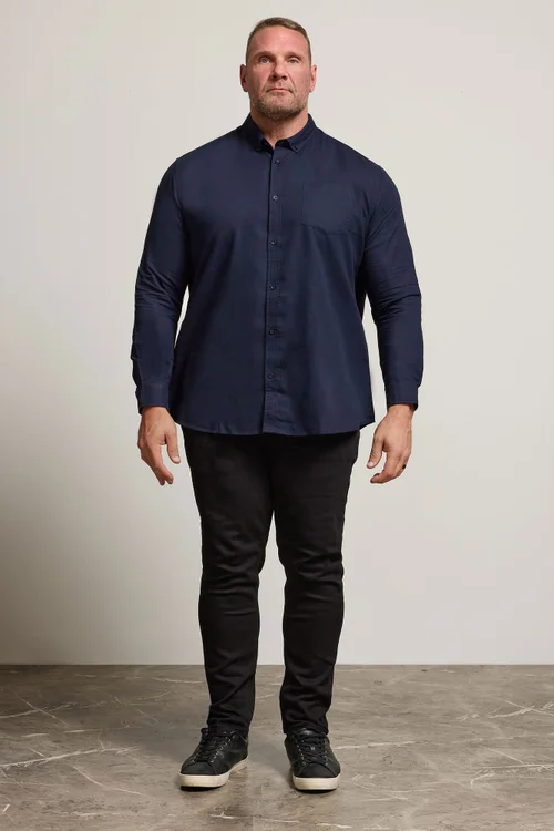 BadRhino Navy Blue Long Sleeve Oxford Shirt - 2XL Image 3