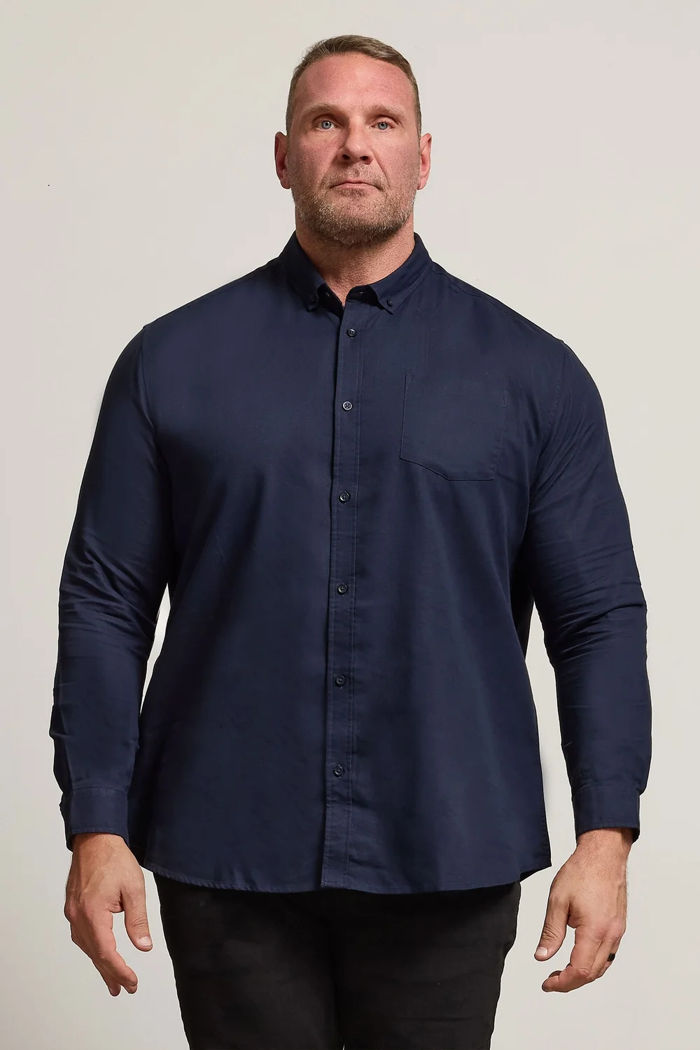 BadRhino Navy Blue Long Sleeve Oxford Shirt - 2XL Image 2