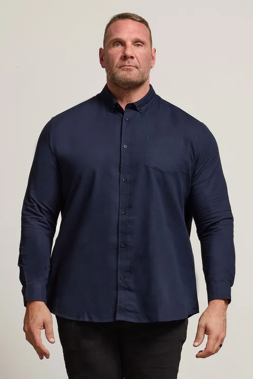 BadRhino Navy Blue Long Sleeve Oxford Shirt - 2XL Image 2