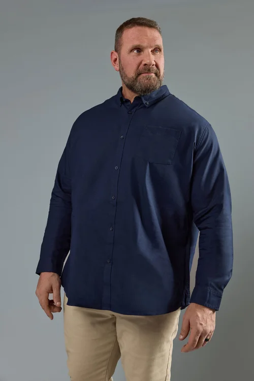 BadRhino Navy Blue Long Sleeve Oxford Shirt - 2XL Image 1