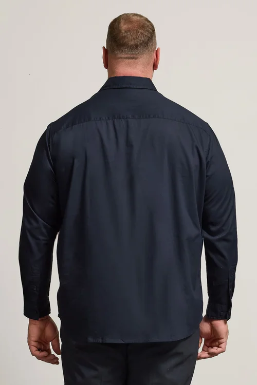 BadRhino Navy Blue Stretch Long Sleeve Shirt - 4XL Image 3