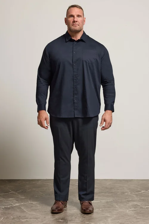 BadRhino Navy Blue Stretch Long Sleeve Shirt - 4XL Image 2
