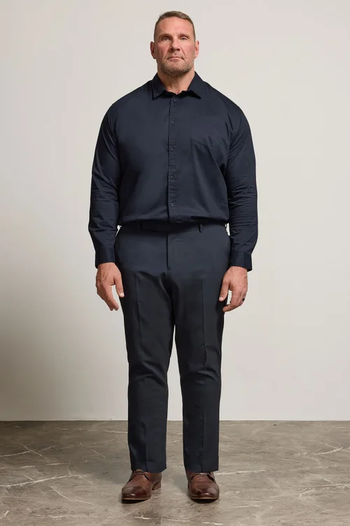 BadRhino Navy Blue Stretch Long Sleeve Shirt - 4XL Image 4
