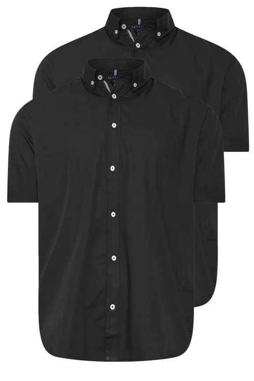 BadRhino 2 Pack Black Short Sleeve Poplin Shirts - 2XL Image 5