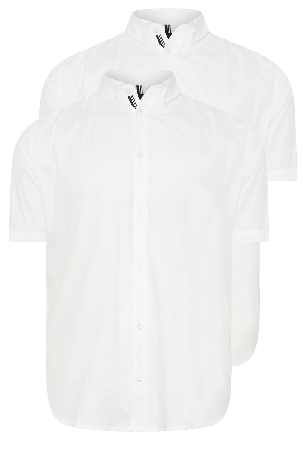 BadRhino 2 Pack White Short Sleeve Poplin Shirts - 4XL Image 5