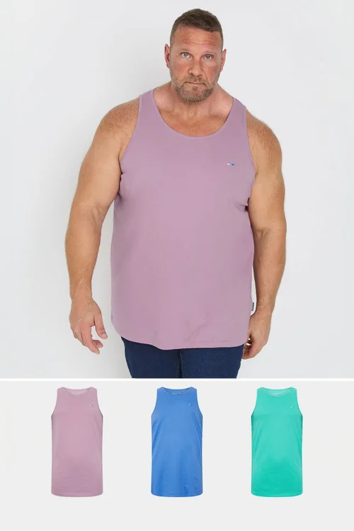 BadRhino Purple/ Blue/ Teal Green 3 Pack Vests - 4XL Image 1