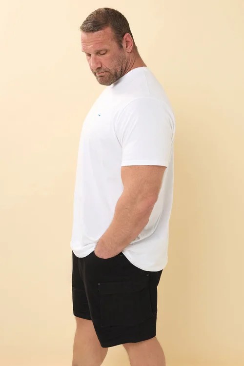 BadRhino Black Elasticated Cargo Denim Shorts - 3XL Image 2