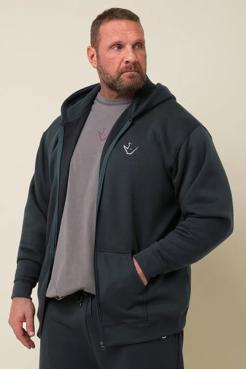 BadRhino Navy Blue 'Rest Day' Zip Through Hoodie - XL Image 2