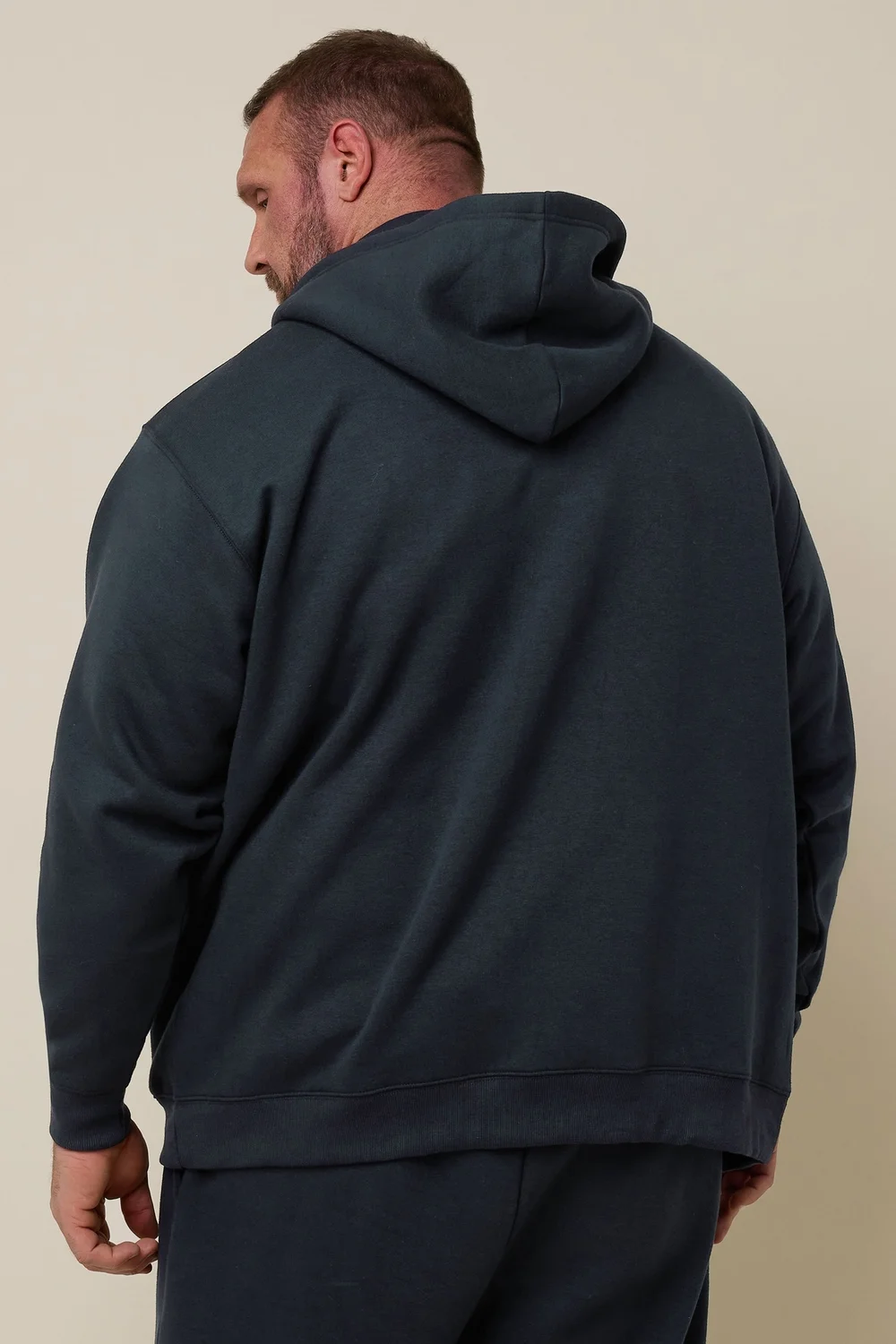 BadRhino Navy Blue 'Rest Day' Zip Through Hoodie - XL Image 4