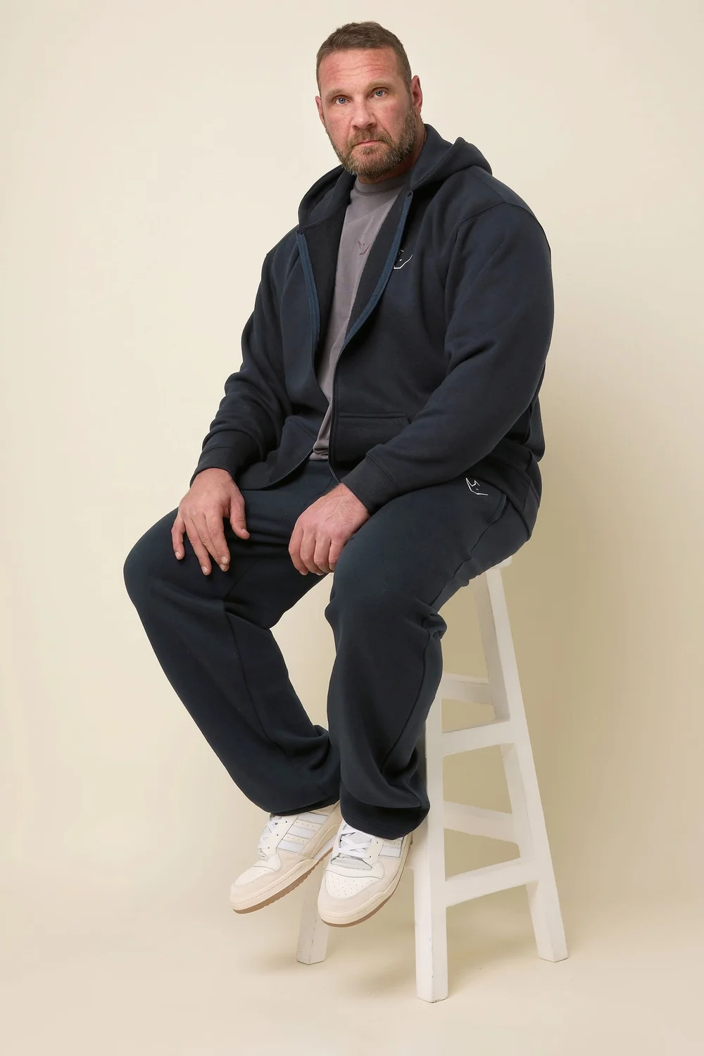 BadRhino Navy Blue 'Rest Day' Zip Through Hoodie - XL Image 3