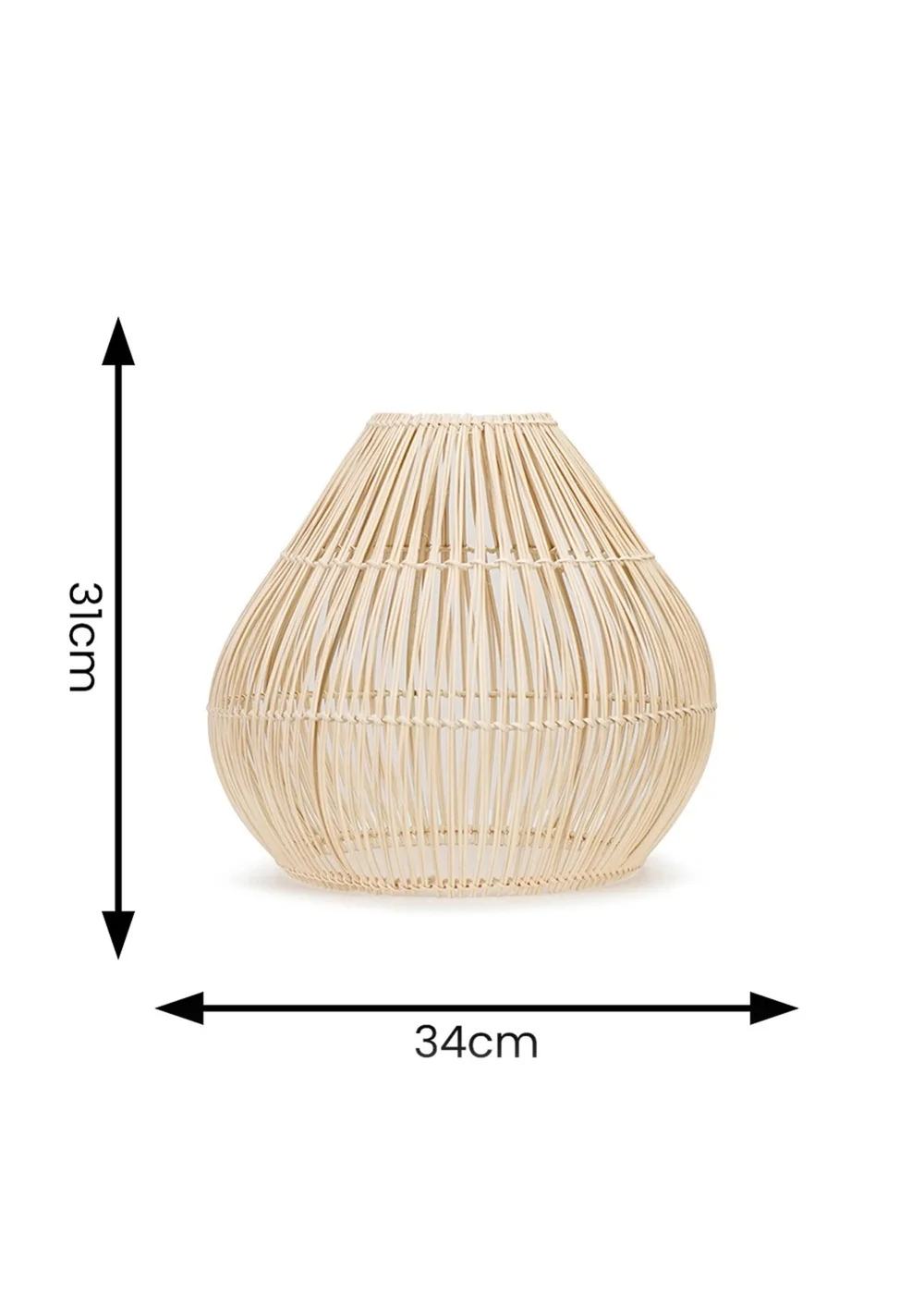 ValueLights Vine Natural Rattan Easy Fit Ceiling Lampshade - One Size Image 6