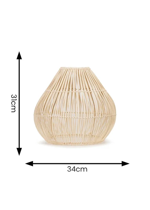 ValueLights Vine Natural Rattan Easy Fit Ceiling Lampshade - One Size Image 6