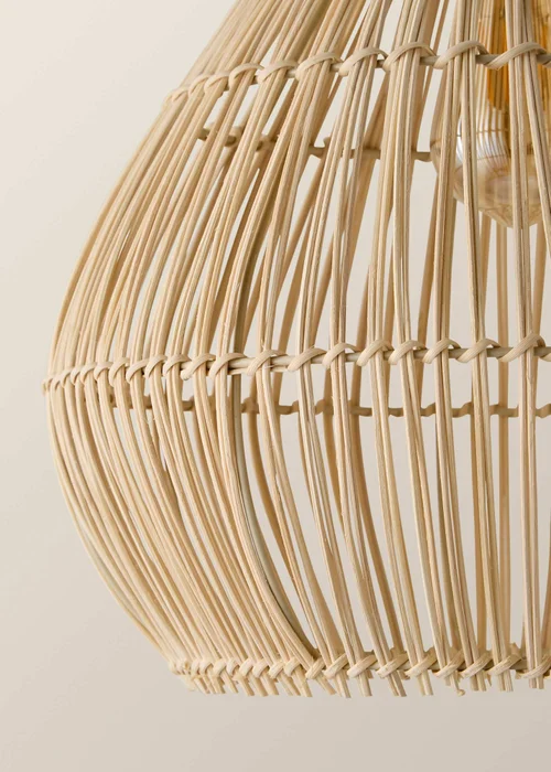 ValueLights Vine Natural Rattan Easy Fit Ceiling Lampshade - One Size Image 4
