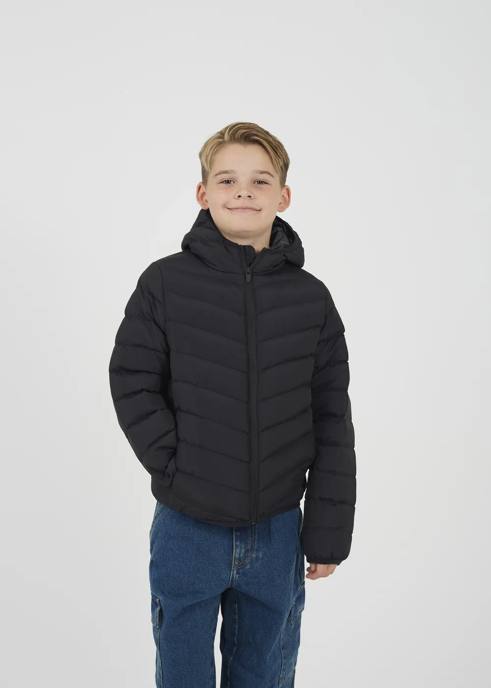 Brave Soul Black Hooded Puffer Jacket (7-13 yrs) - 11-12 Yrs Image 3