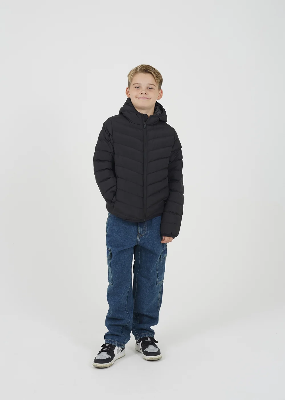 Brave Soul Black Hooded Puffer Jacket (7-13 yrs) - 11-12 Yrs Image 4