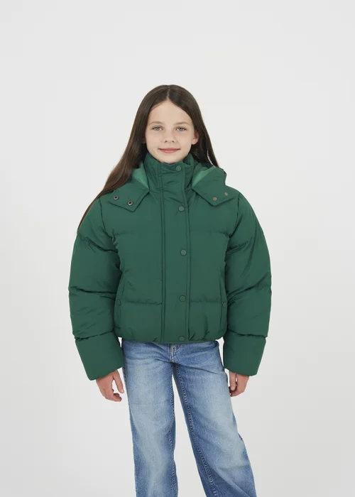 Brave Soul Green Hooded Padded Jacket (7-13 yrs) - 7-8 Yrs Image 1