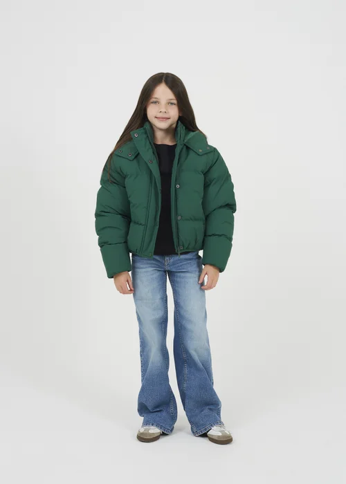 Brave Soul Green Hooded Padded Jacket (7-13 yrs) - 7-8 Yrs Image 3