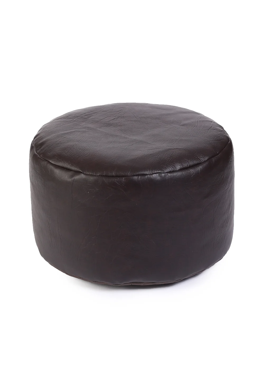 Kaikoo Brown Faux Leather Footstool - One Size Image 1