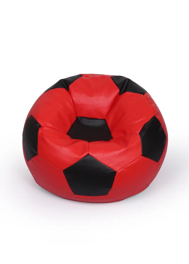 Kaikoo Red-Black Faux Leather Football Beanbag