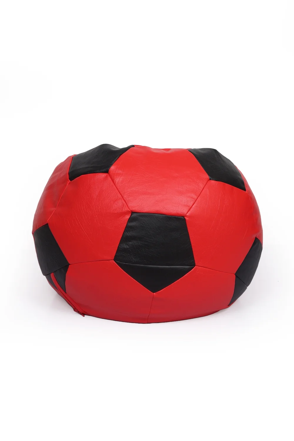 Kaikoo Red-Black Faux Leather Football Beanbag - One Size Image 5