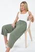 Roman Khaki Petite Spot Print Stretch Culottes - 8 Image 2