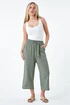 Roman Khaki Petite Spot Print Stretch Culottes - 8 Image 3