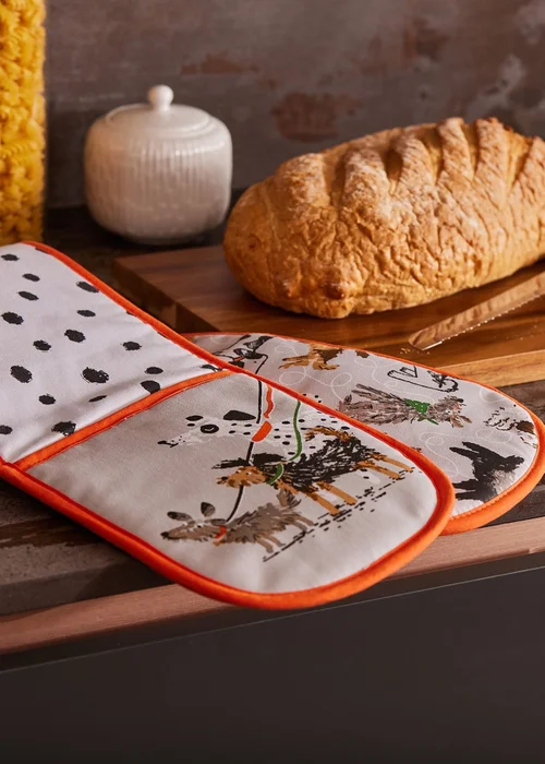 Ulster Weavers Dog Days Grey Double Oven Glove - One Size Image 2