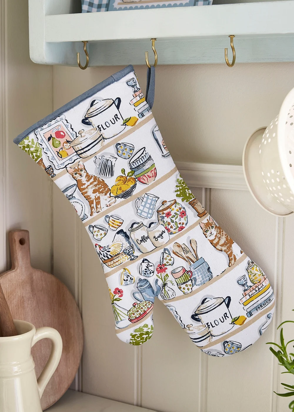 Ulster Weavers Pantry Cats Multi Colour Gauntlet Oven Glove - One Size Image 2