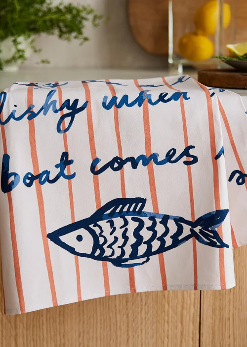 Ulster Weavers Catch of the Day Tea Towel - Cotton - One Size Image 2