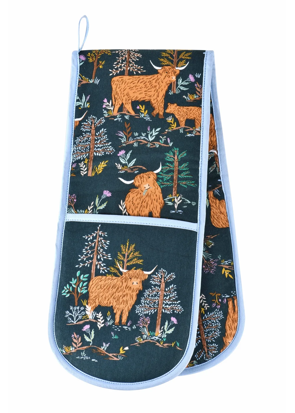 Ulster Weavers Connie the Cow Navy Double Oven Glove - One Size Image 1