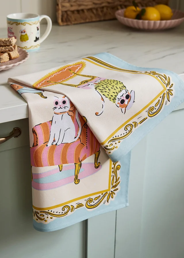 Ulster Weavers Cool Cats Multi Colour Tea Towel - Cotton