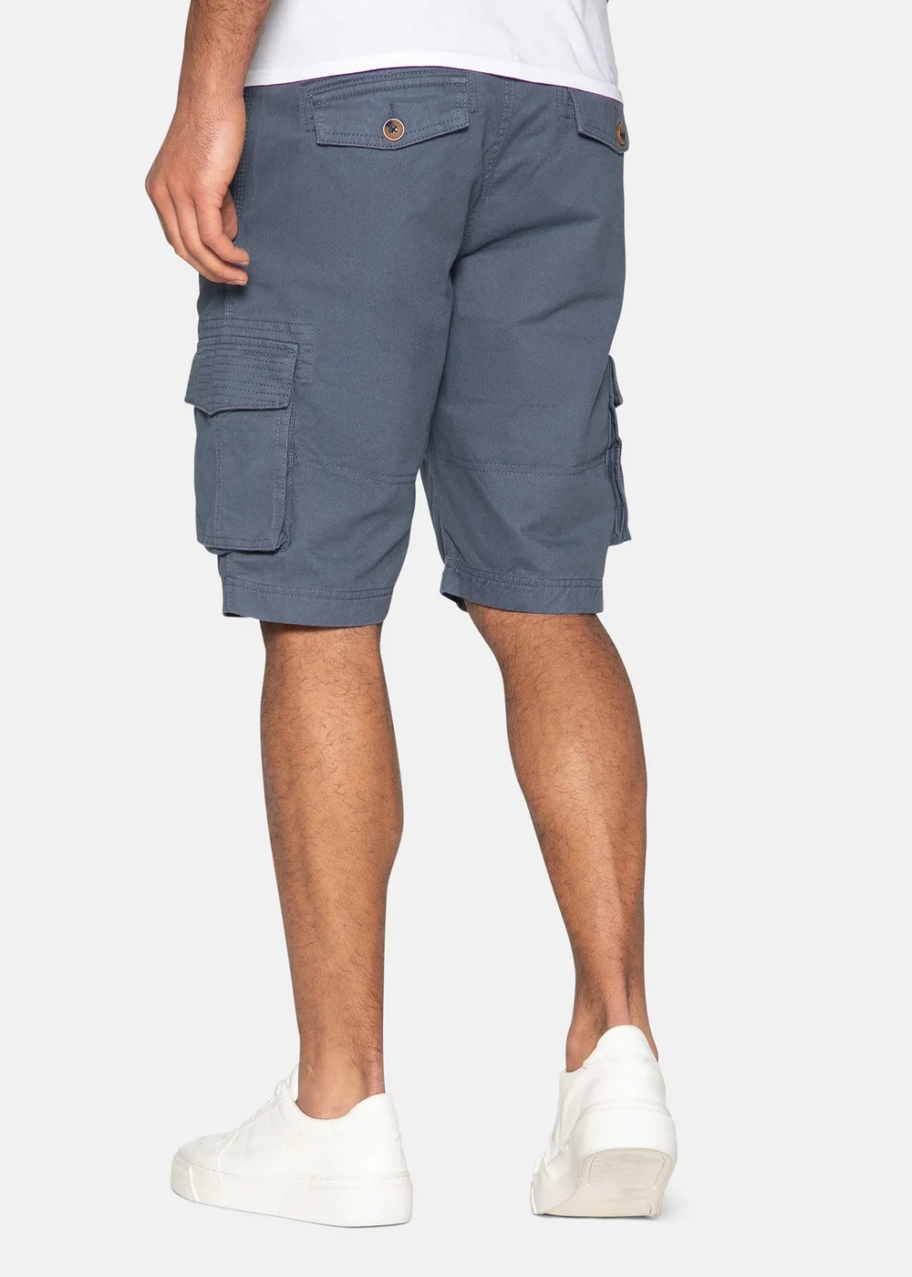 Threadbare Blue Cotton Bute Cargo Shorts - 32/L32 Image 2