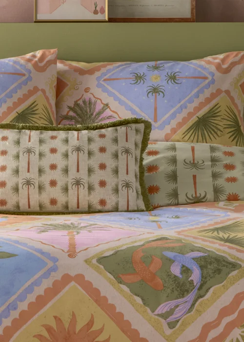 furn. Tropicala Printed Multicoloured Duvet Cover Set - Single Image 3