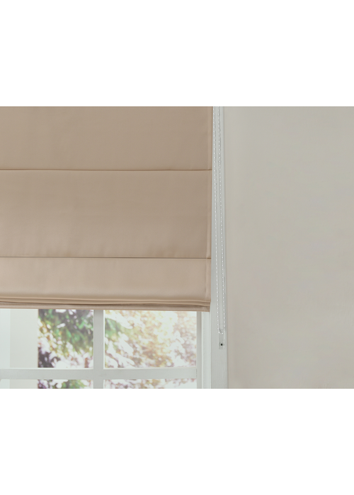 Little Black Book Natural Blackout Roman Blind - 60x140cm Image 5