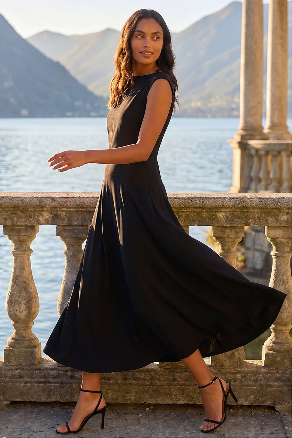 Roman Black Fit & Flare Maxi Dress - 20 | Matalan Roman Black Fit & Flare Maxi Dress - 20 | Matalan
