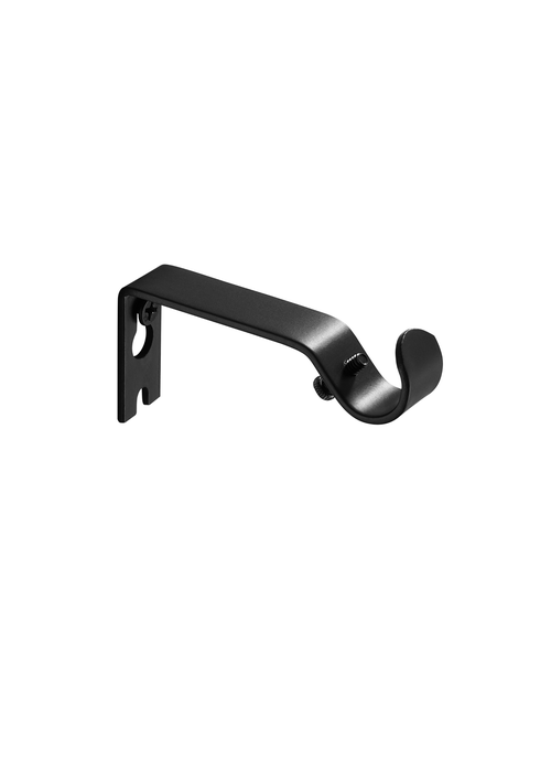 Little Black Book Black Extendable Ball Curtain Pole - 120-210cm Image 5