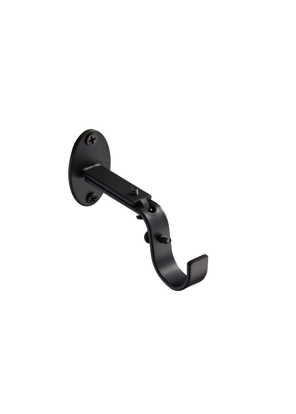 Little Black Book Matt Black Extendable Ball Curtain Pole - 70-120cm Image 5
