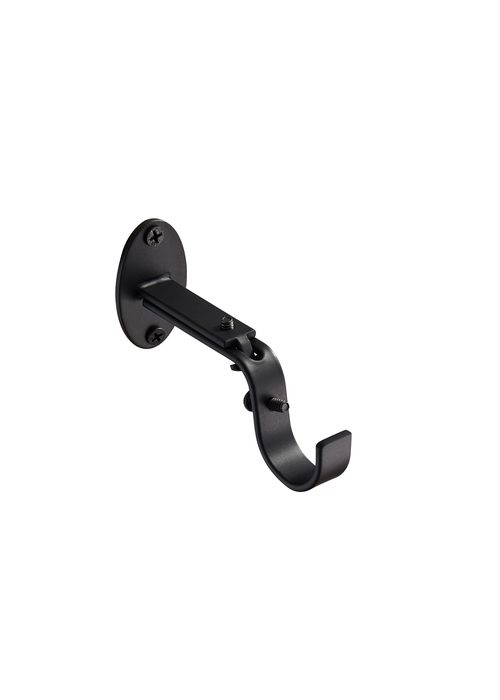 Little Black Book Matt Black Extendable Ball Curtain Pole - 70-120cm Image 5