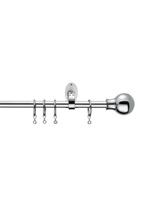 Little Black Book Chrome Extendable Ball Curtain Pole - 70-120cm Image 1