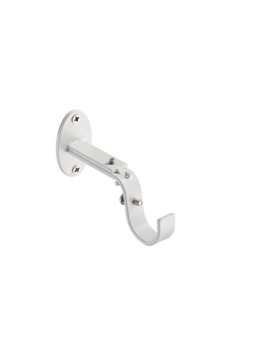 Little Black Book Matt White Extendable Ball Eyelet Curtain Pole(110cm-300cm) - 70-120cm Image 4