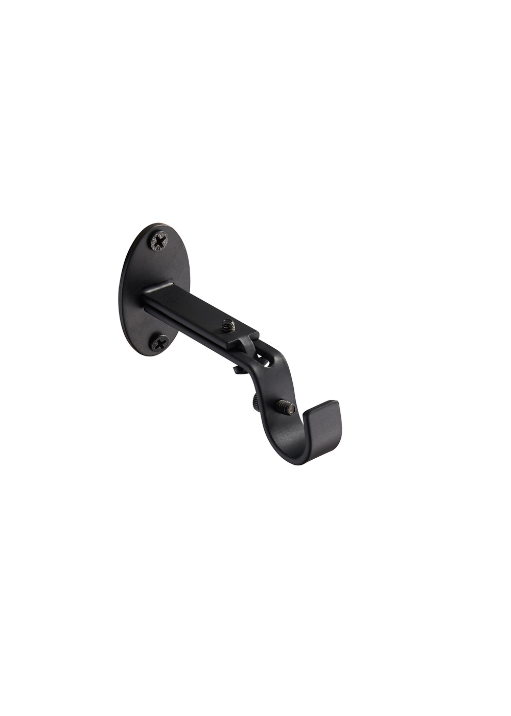 Little Black Book Matt Black Extendable Ball Curtain Pole - 70-120cm Image 5