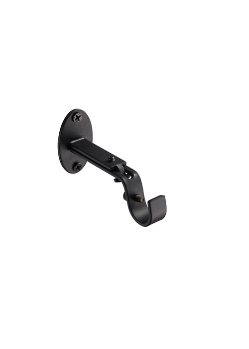 Little Black Book Matt Black Extendable Ball Curtain Pole - 70-120cm Image 5