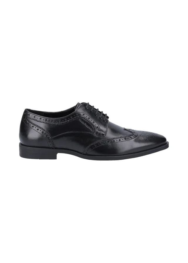Hush Puppies Black Elliot Brogue Shoe