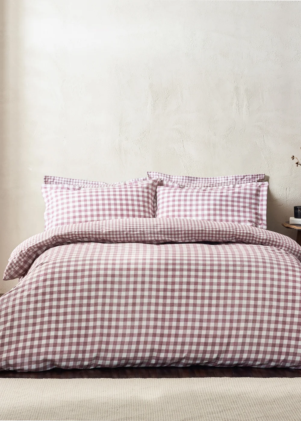 Yard Barton Gingham Check Berry Duvet Cover Set - Single Image 2