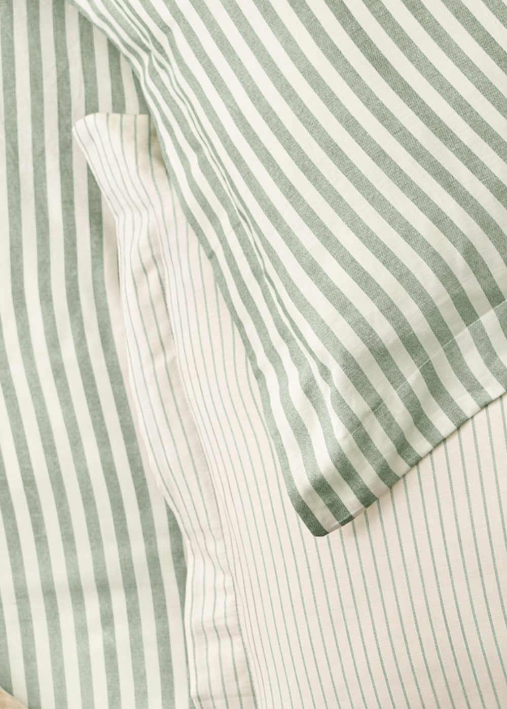 Yard Hebden Melange Stripe Forest Pillowcase - HU1 Image 2