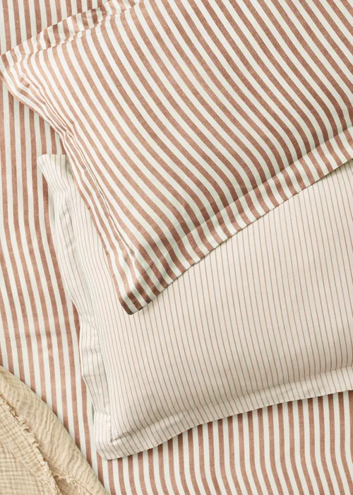 Yard Hebden Melange Stripe Pecan Pillowcase - HU1 Image 1