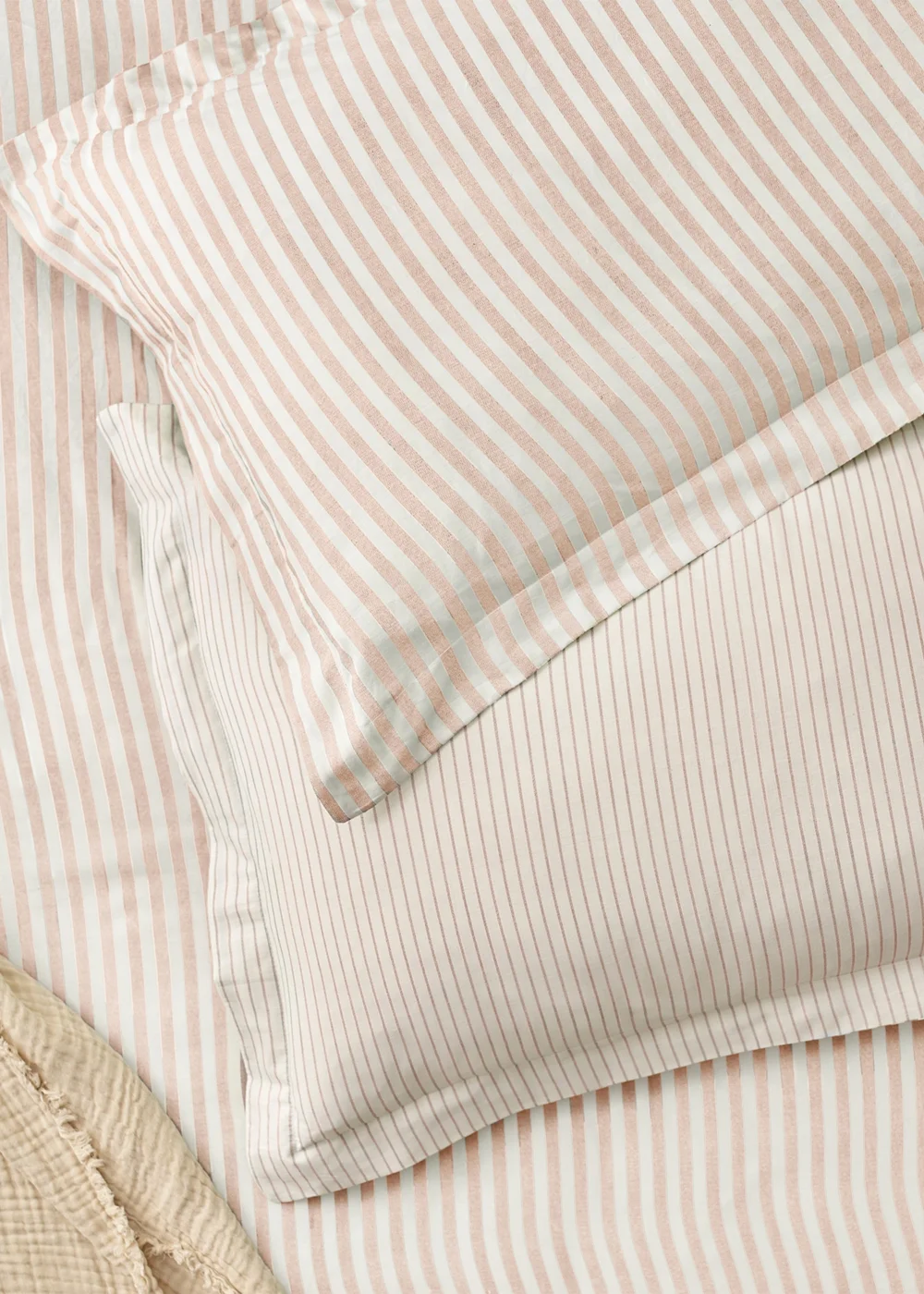 Yard Hebden Melange Stripe Blush Pillowcase - HU1 Image 1
