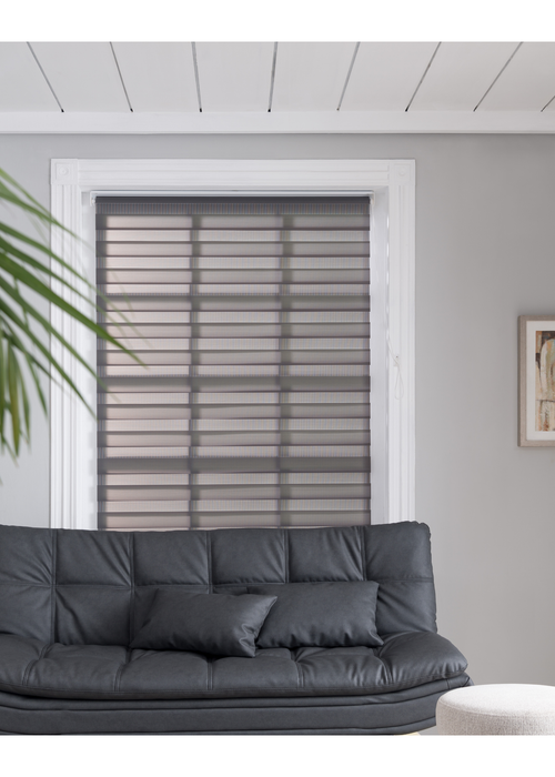 Little Black Book Slate Grey Day & Night Blind - 60x160cm Image 2
