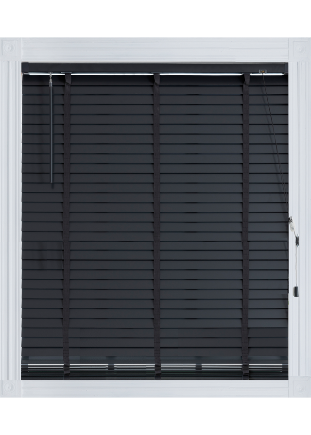 Little Black Book Slate Grey FSC Wood Venetian(50mm)